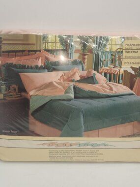 Color Forum Twin Fitted Sheet Pink Color JC PENNY BY MARTEX NO IRON PERCALE